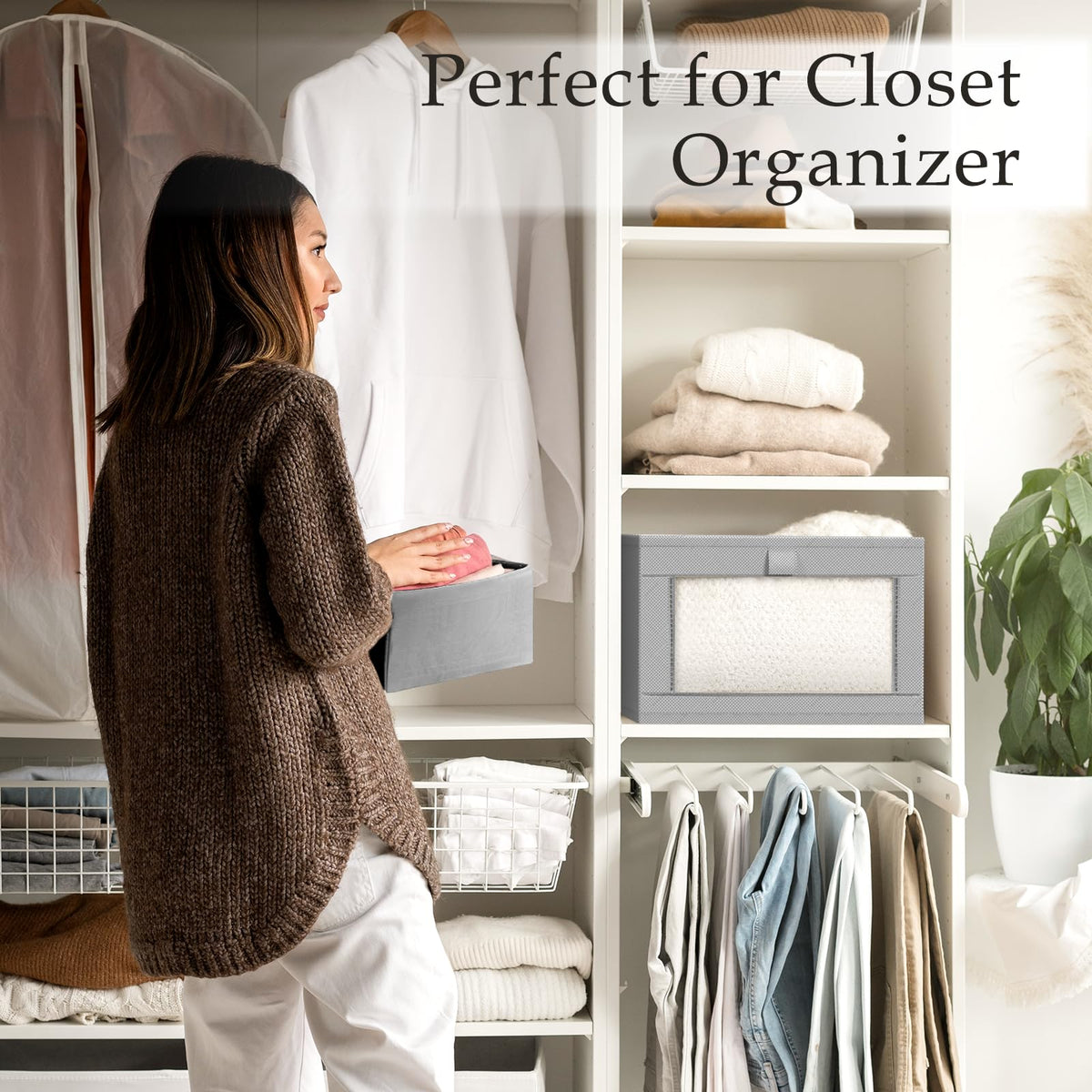 6 Pack Linen Closet Organizers and Storage (6 Count)