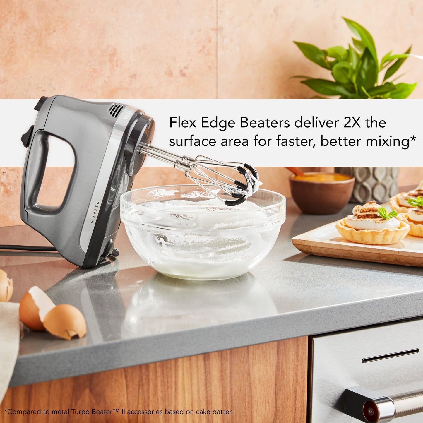 KitchenAid Flex Edge Beater Accessory for Select Hand Mixer, KHMFEB2