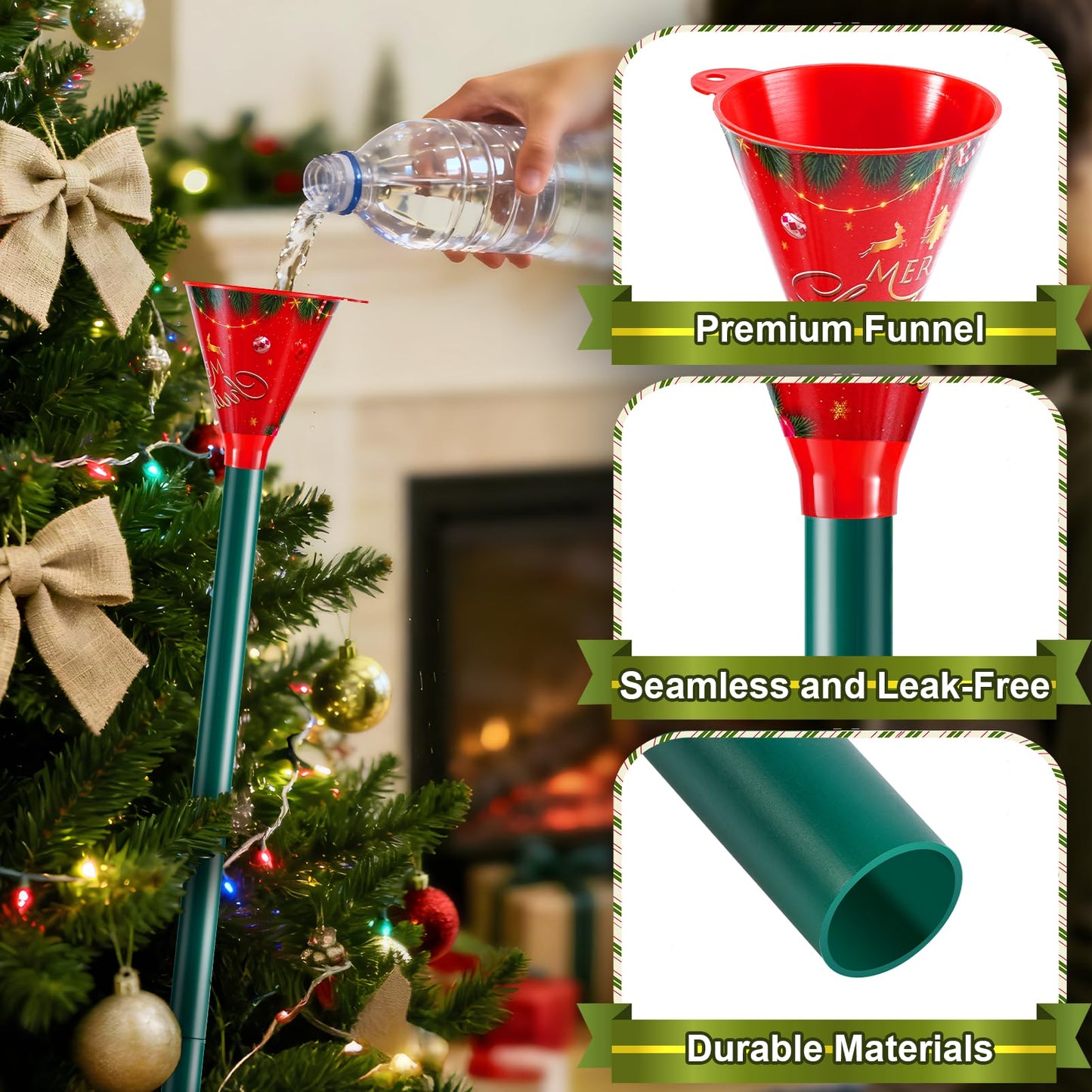 VICAMB 39.3 Inch Christmas Tree Watering Funnel,Christmas Tree Watering System Device,Long Tree Watering Funnel Spout for Indoor Outdoor Xmas Tree