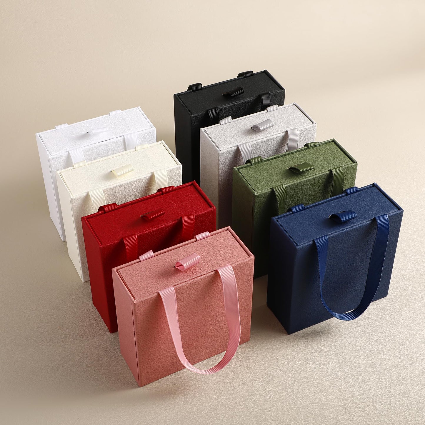 40 pcs paper boxes 9 x 9 x 3.5 cm, green luxury gift storage, jewelry gift storage box for earrings necklaces bracelets rings