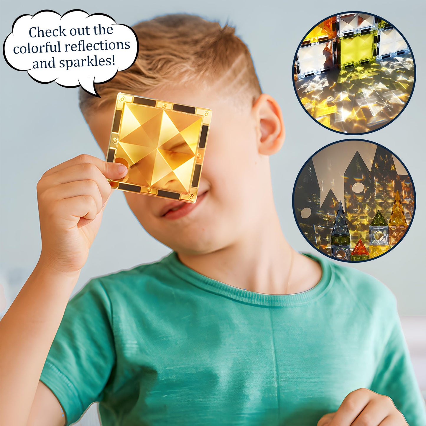 ROHSCE Glowing Magnetic Marble Run Set 142PCS, STEM Educational Magnet Building Toys, 4D Diamond Surface Light Magnetic Tracks, Creative Marble Maze Gift for Boys and Girls Ages 3-12