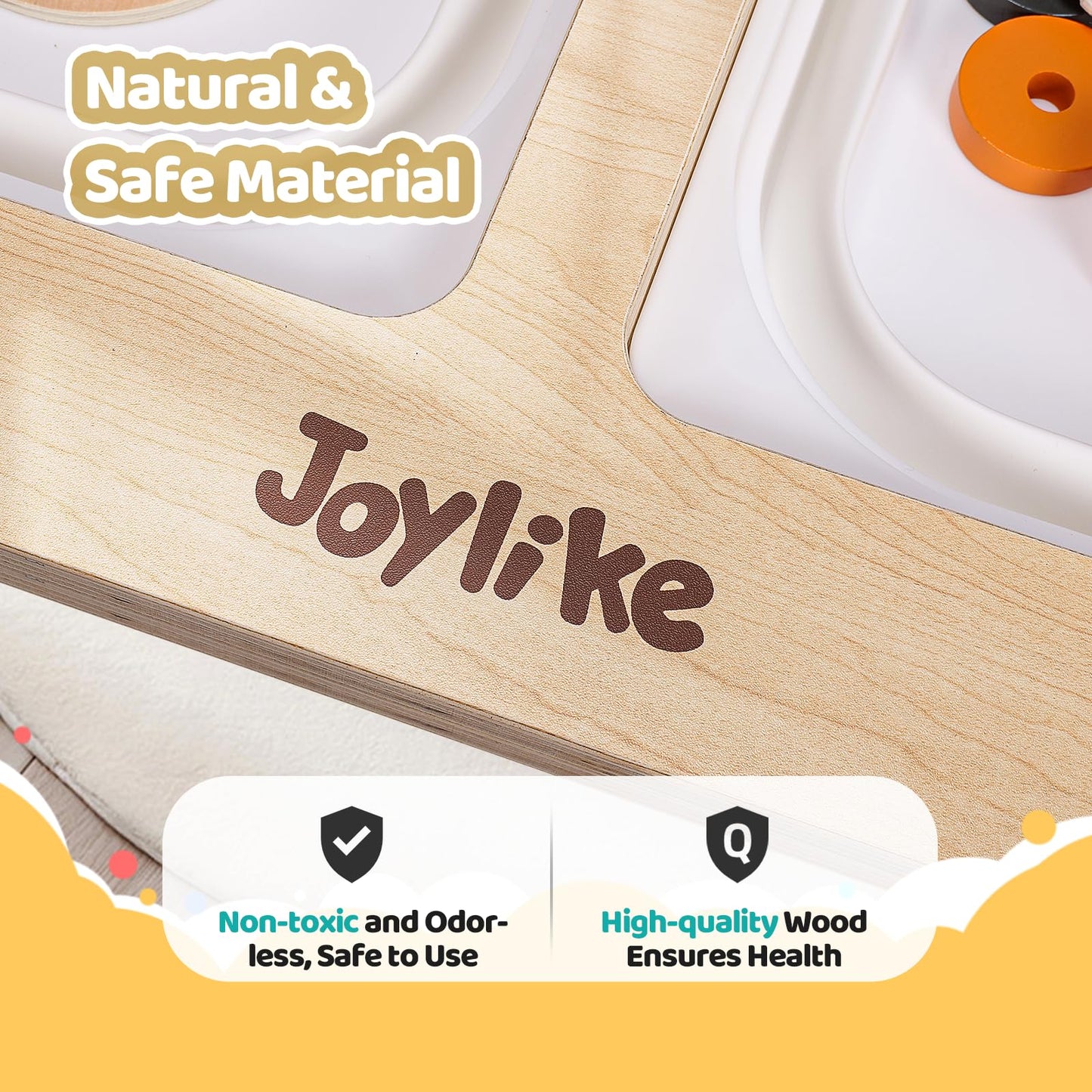 Joylike Sensory Table for Toddlers 1-3 with 2 Large Storage Bins, 4 Montessori Activity Boards and Paper Roll, Educational & Multi-Functional Gift for Kids Draw and Play