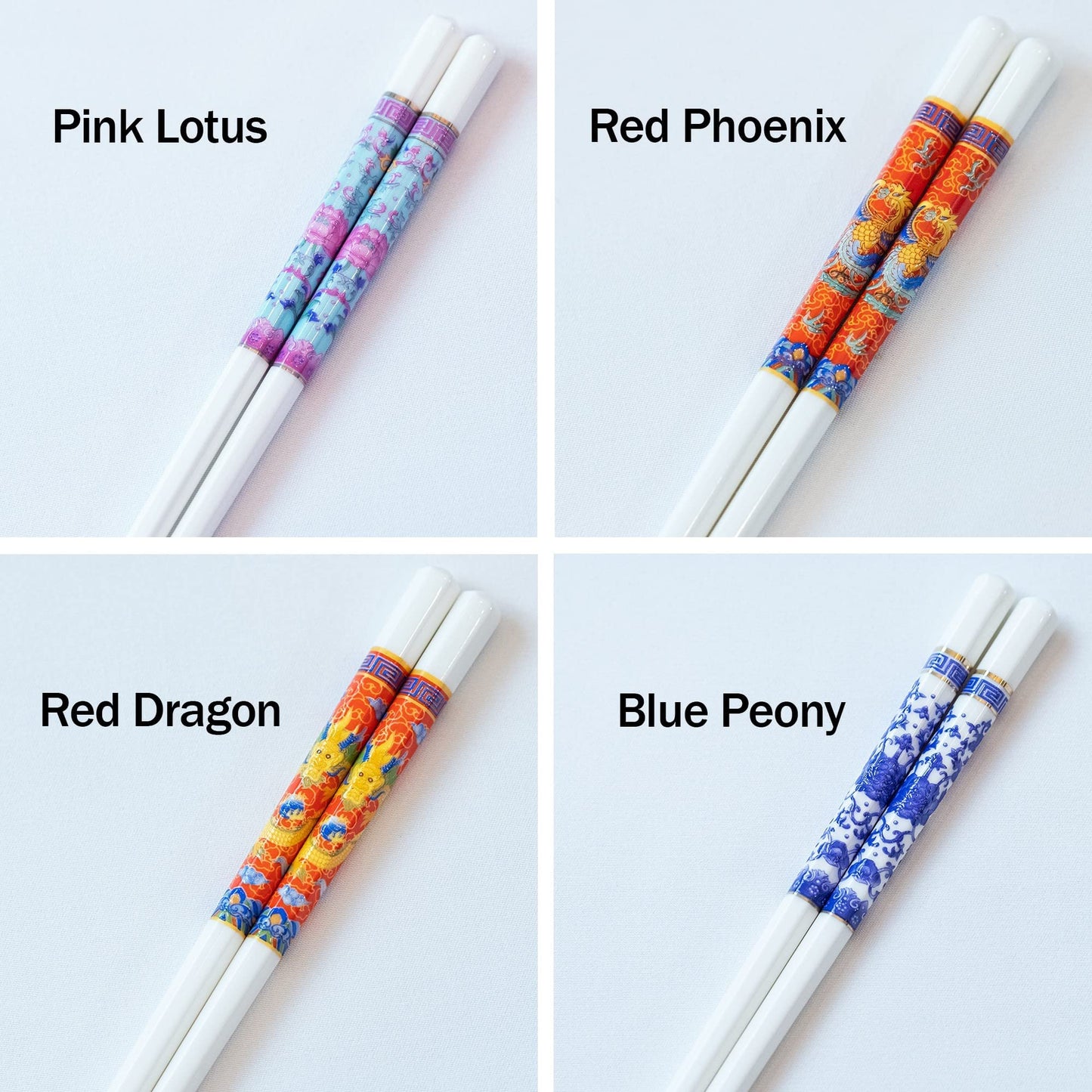 Souped Up Recipes - Ceramic Chopsticks - Red Phoenix Design