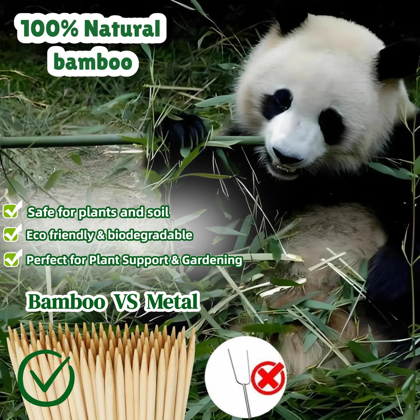 VESYMAN 100 PCS 3FT Bamboo Plant Stakes, 6.3mm Thick – 36 Inch Bamboo Sticks for Indoor & Outdoor Plants – Garden Plant Support Stakes for Tomato, Beans, Climbing Plants & More