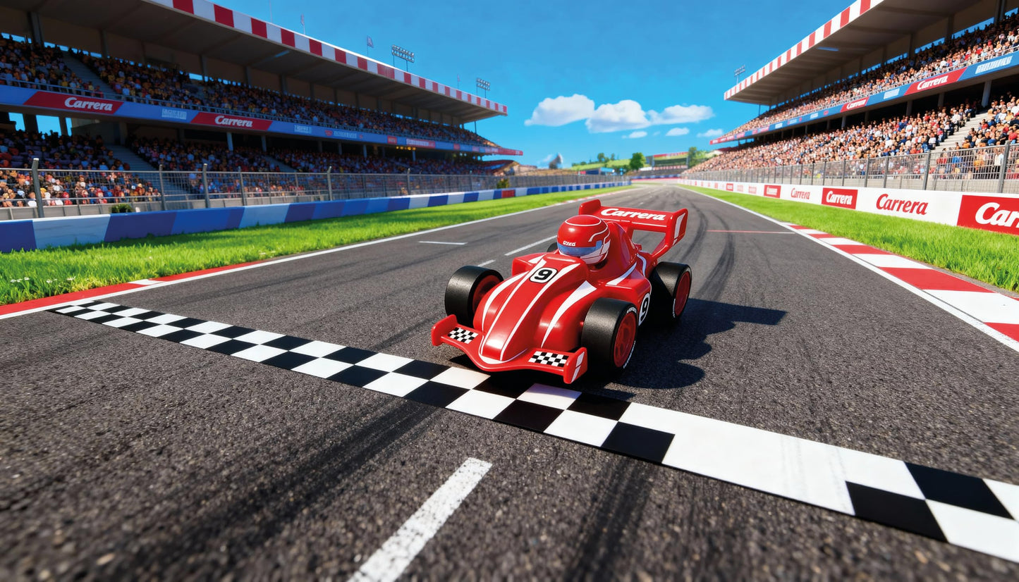 Carrera First Formula Kidz Slot Car Race Track - Includes 2 Cars: Fireflash and Thunderbold - Battery-Powered Beginner Toy Racing Set for Kids Ages 3 Years and Up