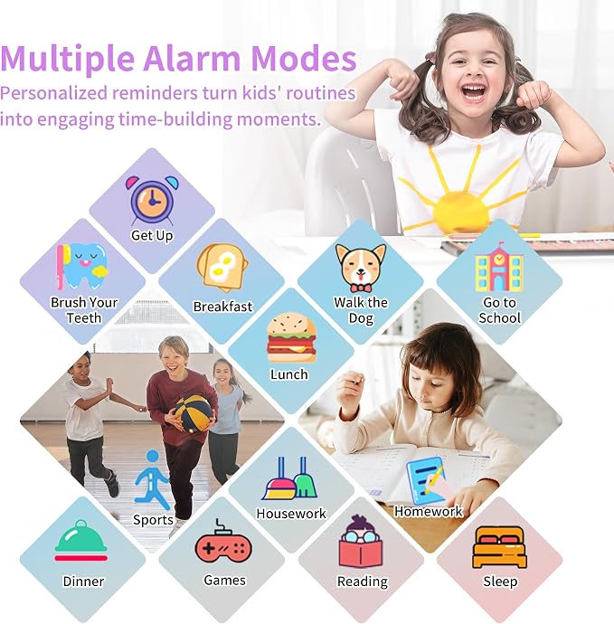 Tixpc Kids Smart Watches Girls with HD Touch Screen Camera Music Player 39 Puzzle Games Pedometer Alarm Clock Calculator Torch, 12/24 hr Kids Watches Toys for Age 3-12 Year Olds Gifts Girls