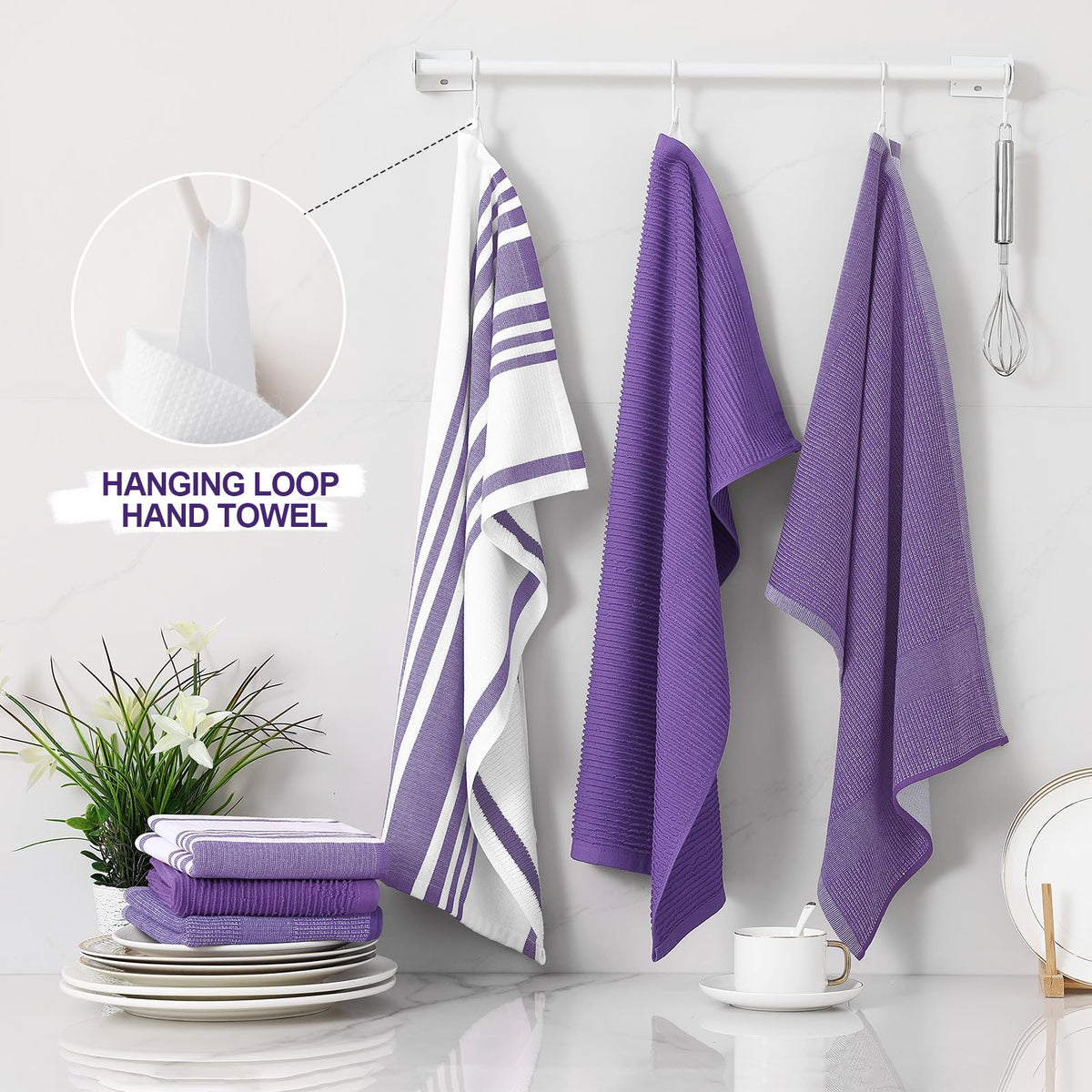 Cotton 380 GSM Premium Kitchen Towels (3 Count)