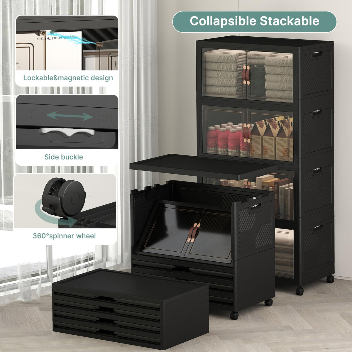 448QT Lockable Storage Bins with Lids