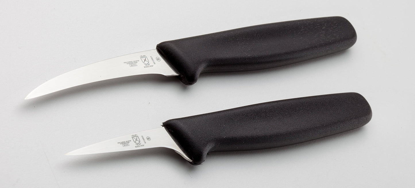 Mercer Culinary Thai Fruit Carving Knife Set, 2 Inch & 2.5 Inch, Black Handles