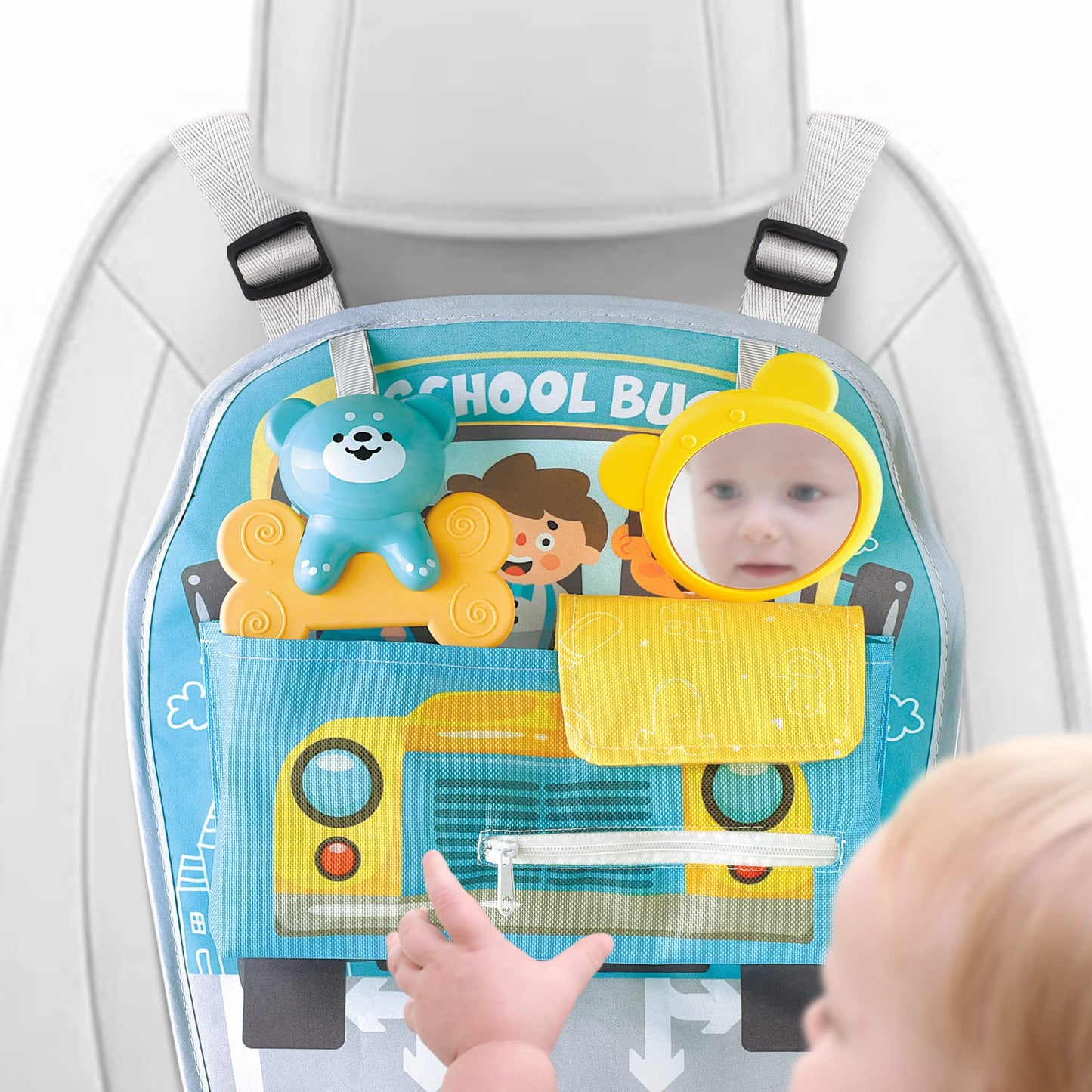 Caterbee Baby car seat Toys with Steering Wheel Center for Long Journeys (Car)