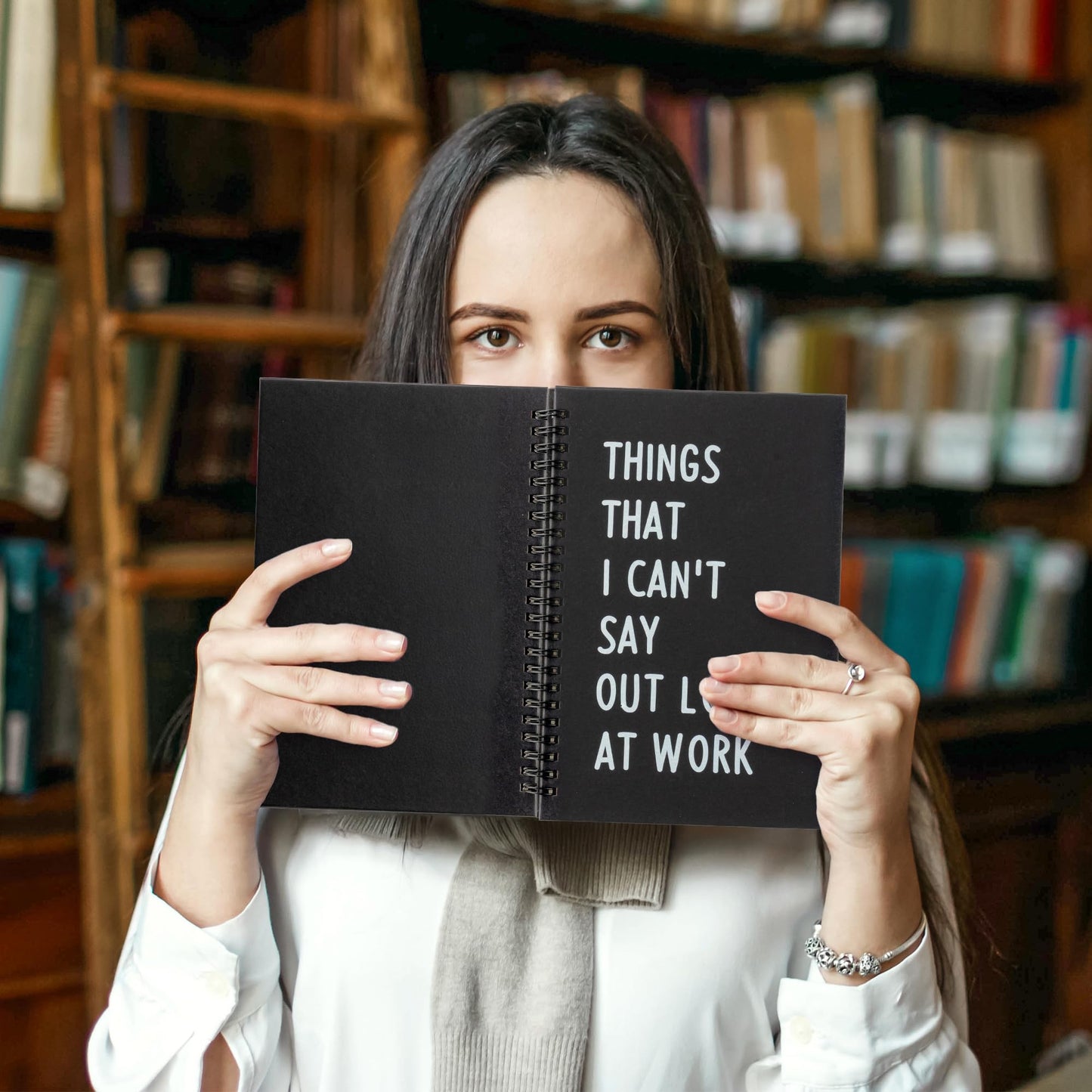 GioXtra Funny Office Notebook - 2Pcs SOLVE THINGS Humorous Work Quote A5 Spiral Notebook Black Hardcover Diary Notepad for Office Coworker White Elephant Gift College Student Gag Gift Birthday Favor