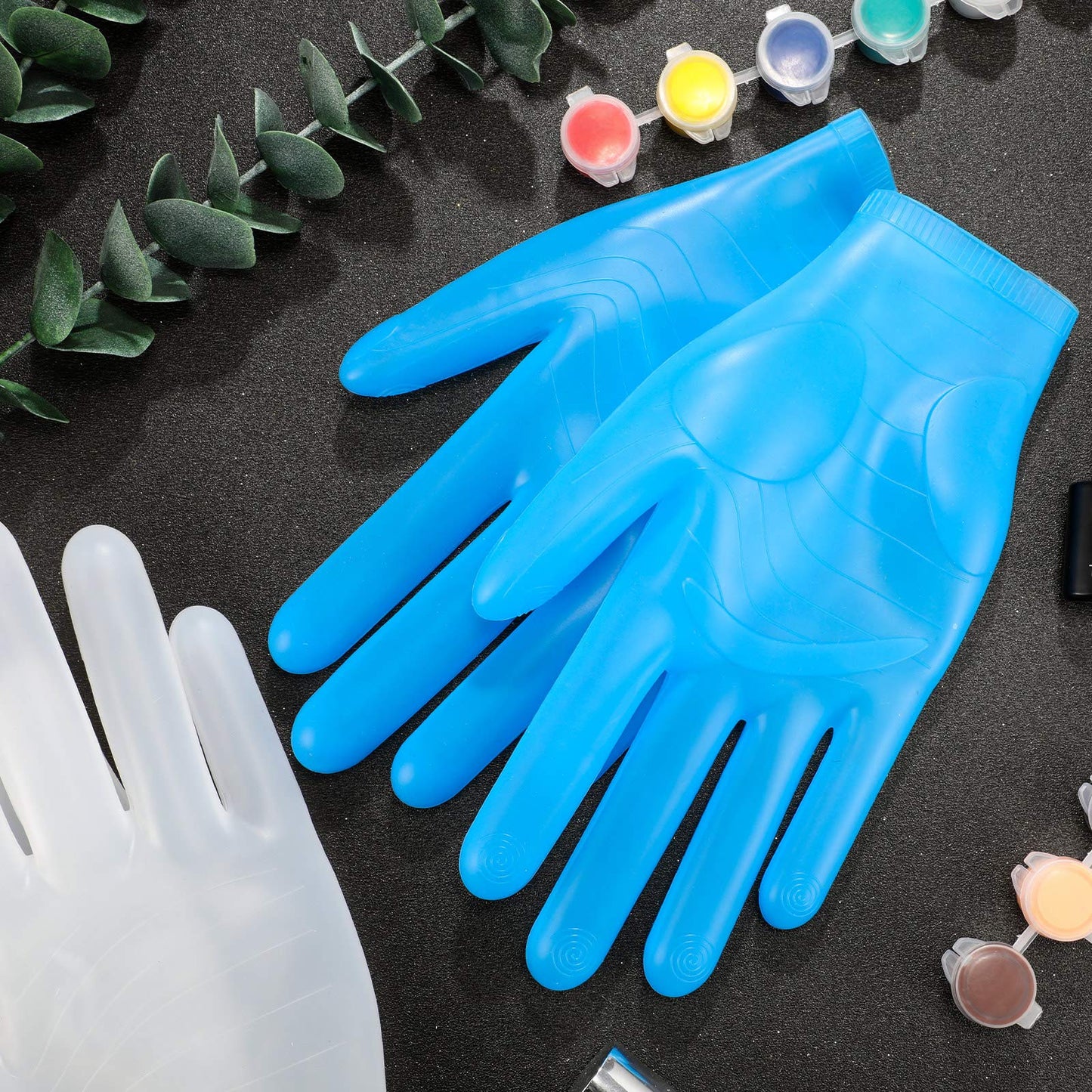 Geyoga 3 Pairs Silicone Gloves for Epoxy Resin Casting Reusable Waterproof Epoxy Gloves Safe Silicone Finger Protectors for DIY Jewelry Making Work Crafts
