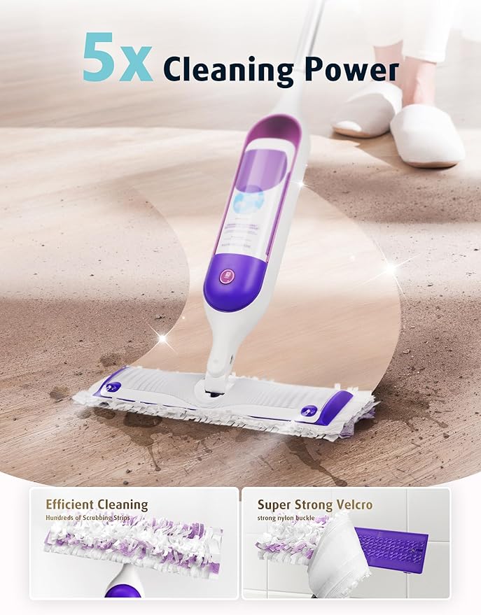 AIR U+ 12 Pack Disposable Power Mop Pads Refills for Swiffer Power Mop, Unscented 14-Layer Thickened Multi-Surface Replacement Mopping Refills Pads for Floor Surface Cleaning