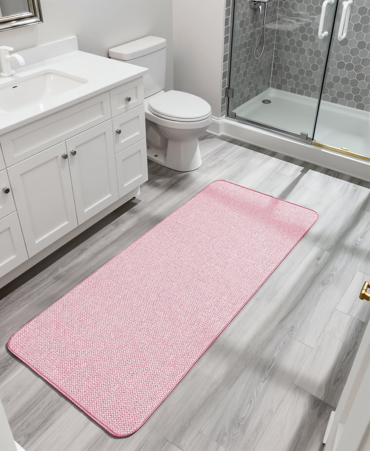 Bath Mat Ultra Thin Bathroom Runner Rugs (15 Sq Ft)