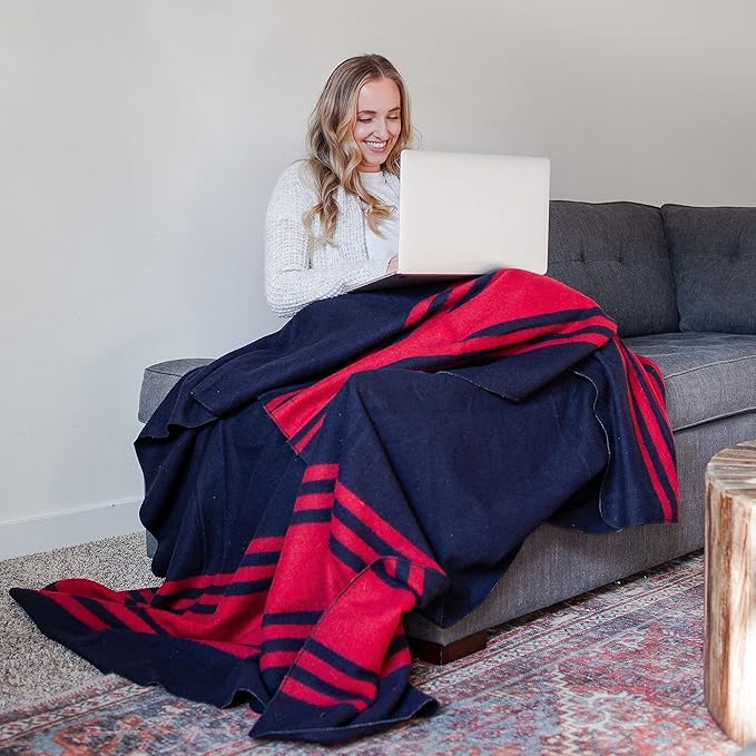 Arcturus Military Wool Blanket - Warm, Thick, Washable - Great for Outdoors, Camping, Stadium Blanket, Picnics, Travel - Car & Bushcraft Survival Kits, Large 64in x 88in 4.5 lb
