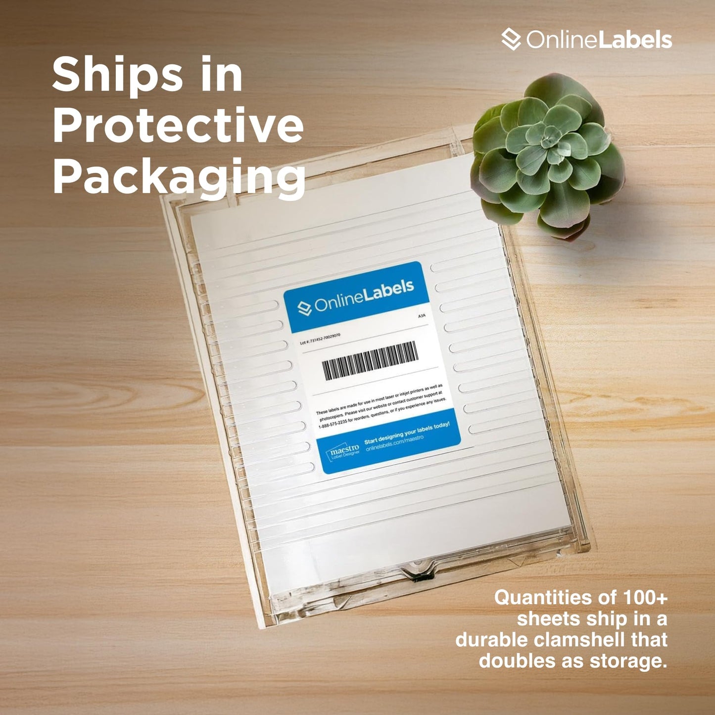 OnlineLabels 2" Round Labels – Permanent Adhesive, White Matte – for Jar Lids, Product Packaging, & Favors – for Inkjet & Laser Printers – Pack of 2,000 Labels, 100 Sheets OL5375WX