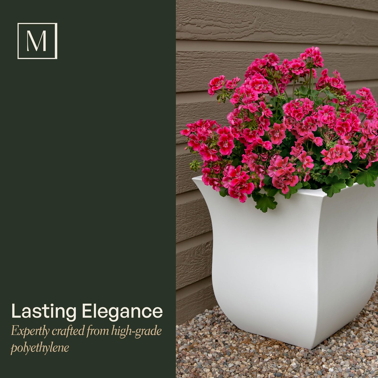 Mayne 5873-ES Polyethylene Planter, Espresso 16x16