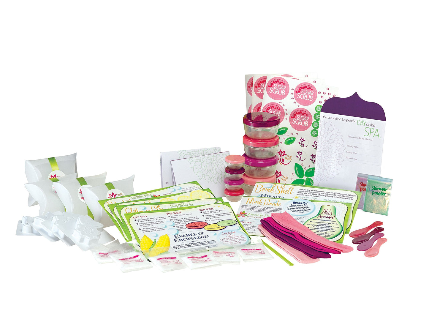 SMARTLAB Toys All-Natural Spa Day - Make Fizzy Bath Bombs, Creamy Face Masks & More with 48 Pieces