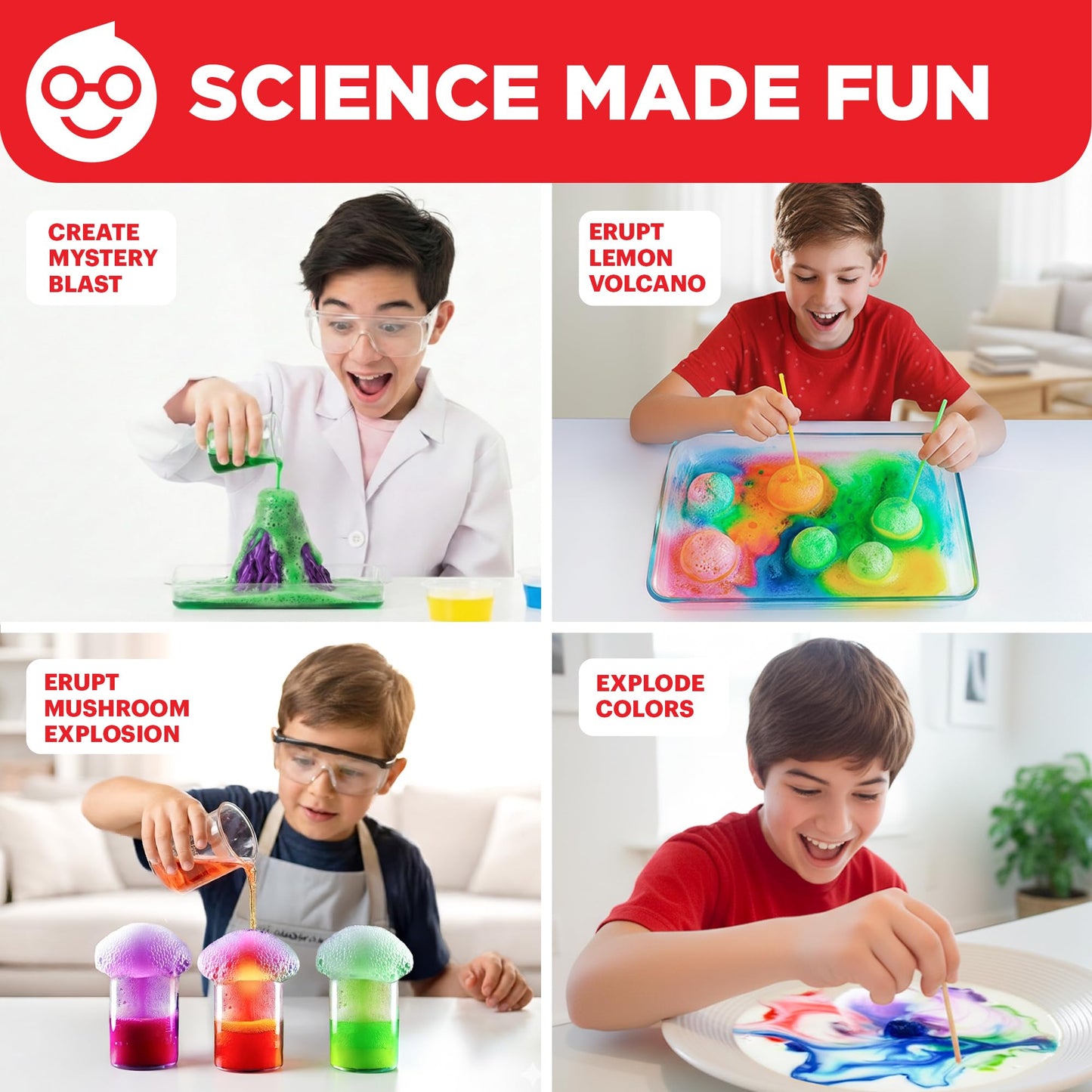 Doctor Jupiter Explosive Science Kit, Chemistry Set for Kids Ages 8-10-12-14 | Birthday Gift Ideas for Boys & Girls 8,9,10+ Years Old | STEM Toy with 10 Experiments | Learning & Educational Projects