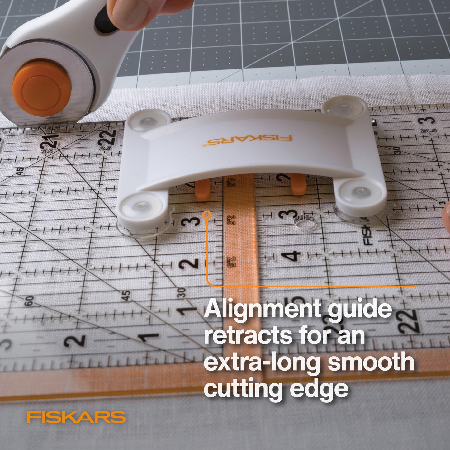 Fiskars 3-Piece Ruler & Connector Set, 6.5"x6.5" and 6.5"x24.5" Rulers, Precision Measuring Tool for Arts & Crafts, Easy Alignment & Cutting