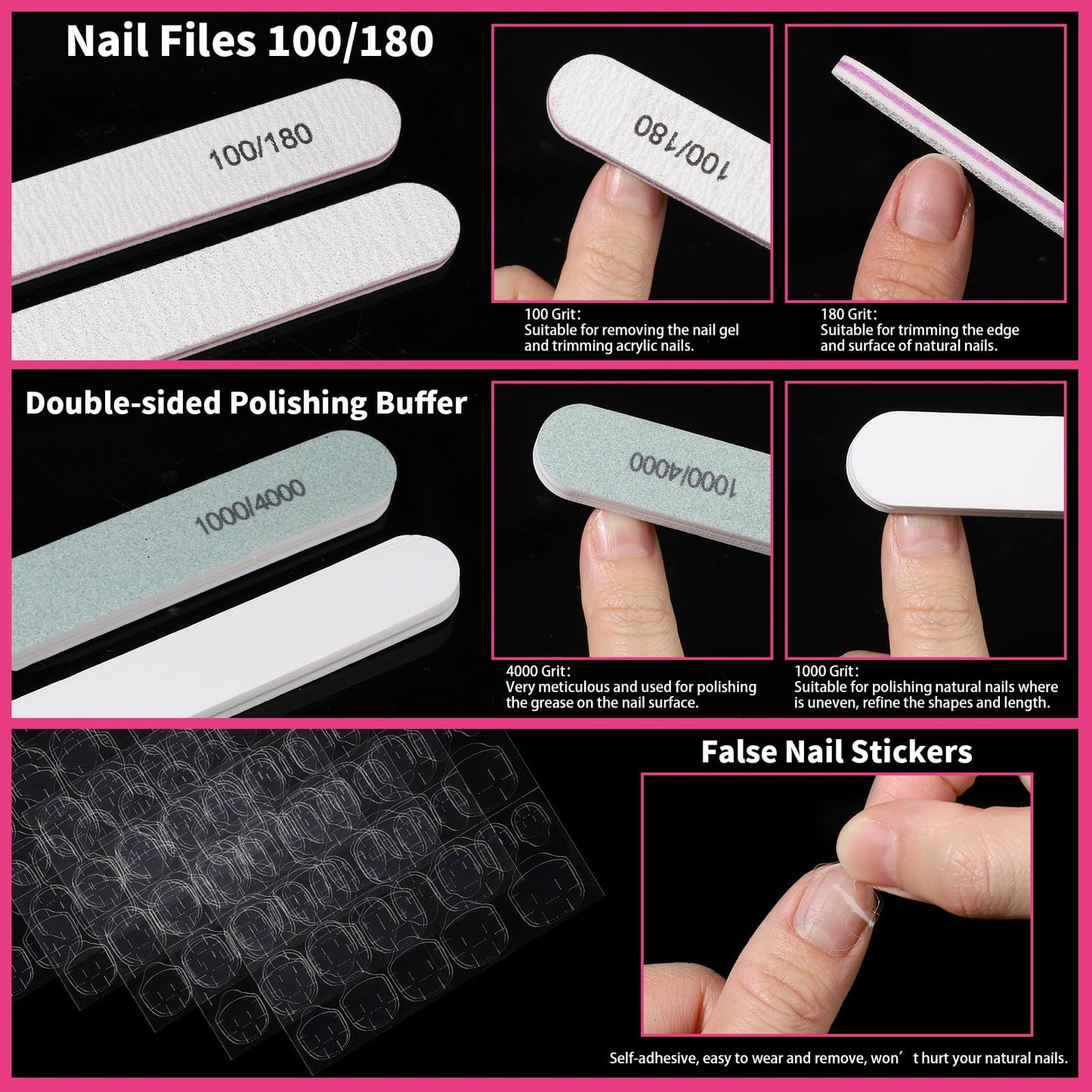 FANDAMEI Acrylic Nail Kit, Nail Art Kit, Nail Art Tools With Acrylic Nail Tips For Beginner, Nail Art Supplies For DIY , Nail Studio