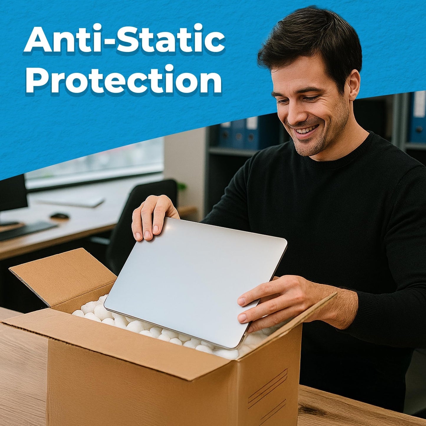 MagicWater Packing Peanuts for Shipping - 3.5 Cu Ft - Bio Tube Recycled Compostable & Biodegradable Void Filler - Cushion for Shipping Packaging - Dust-Free & Abrasion Resistant - Non Styrofoam