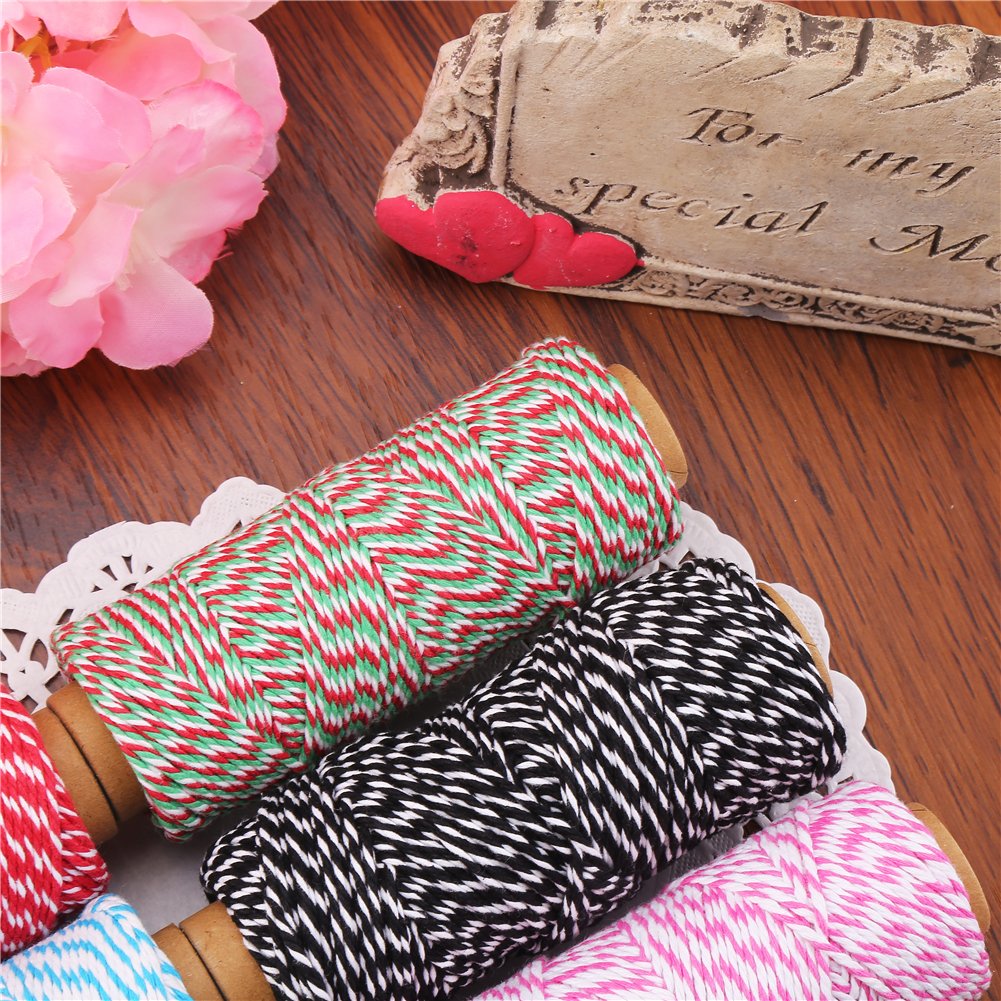 DECORA 328 Yard Bakers Twine Cord Cotton String Rope for Gift Wrapping, Arts Crafts Pack of 6