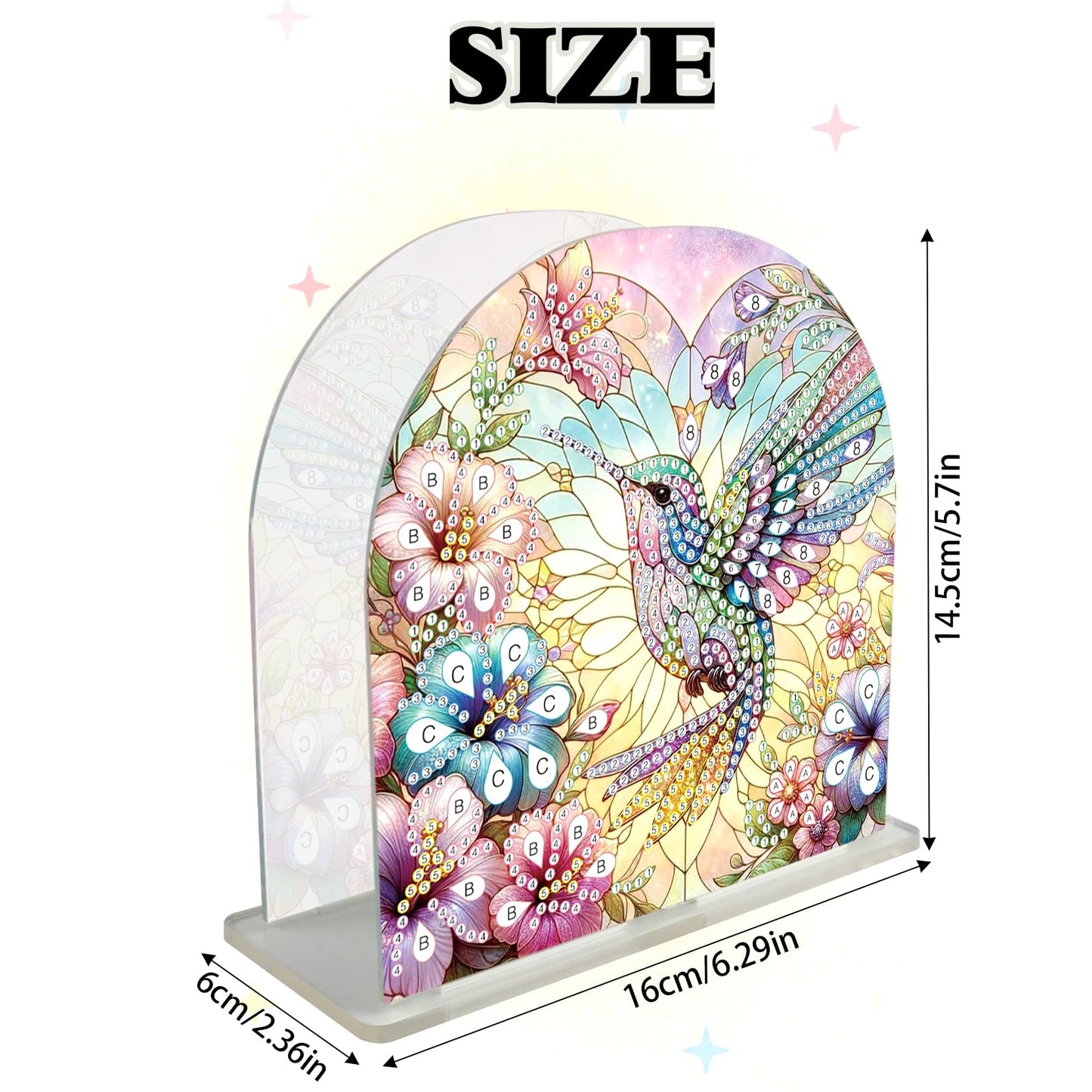 JZHYOAN Parrot Diamond Art Napkin Holder, Kitchen Napkin Holder with Upright Storage, DIY Diamond Art Decorative Dispenser for Kitchen, Bathroom, Dining for Desktop Holder Organizer
