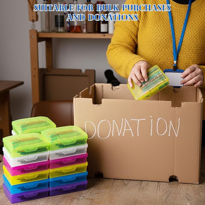 48 Pcs Travel Soap Container Portable Plastic Soap Boxes Bulk with Lid Homeless Donations Bulk Gym Shower Tour Groups Hotel Outdoor Camping (Mixing Colors)
