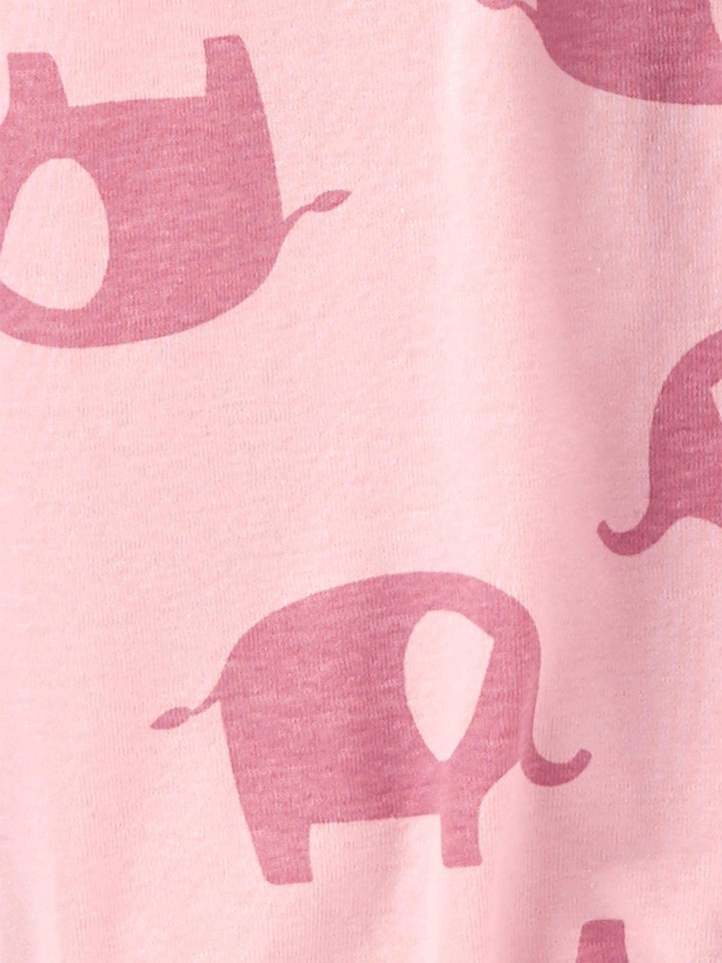 Simple Joys by Carter's Baby Girls' Cotton Sleeper Gown, Pack of 3, Light Pink Bunny/White Rainbow/Elephants, 0-3 Months