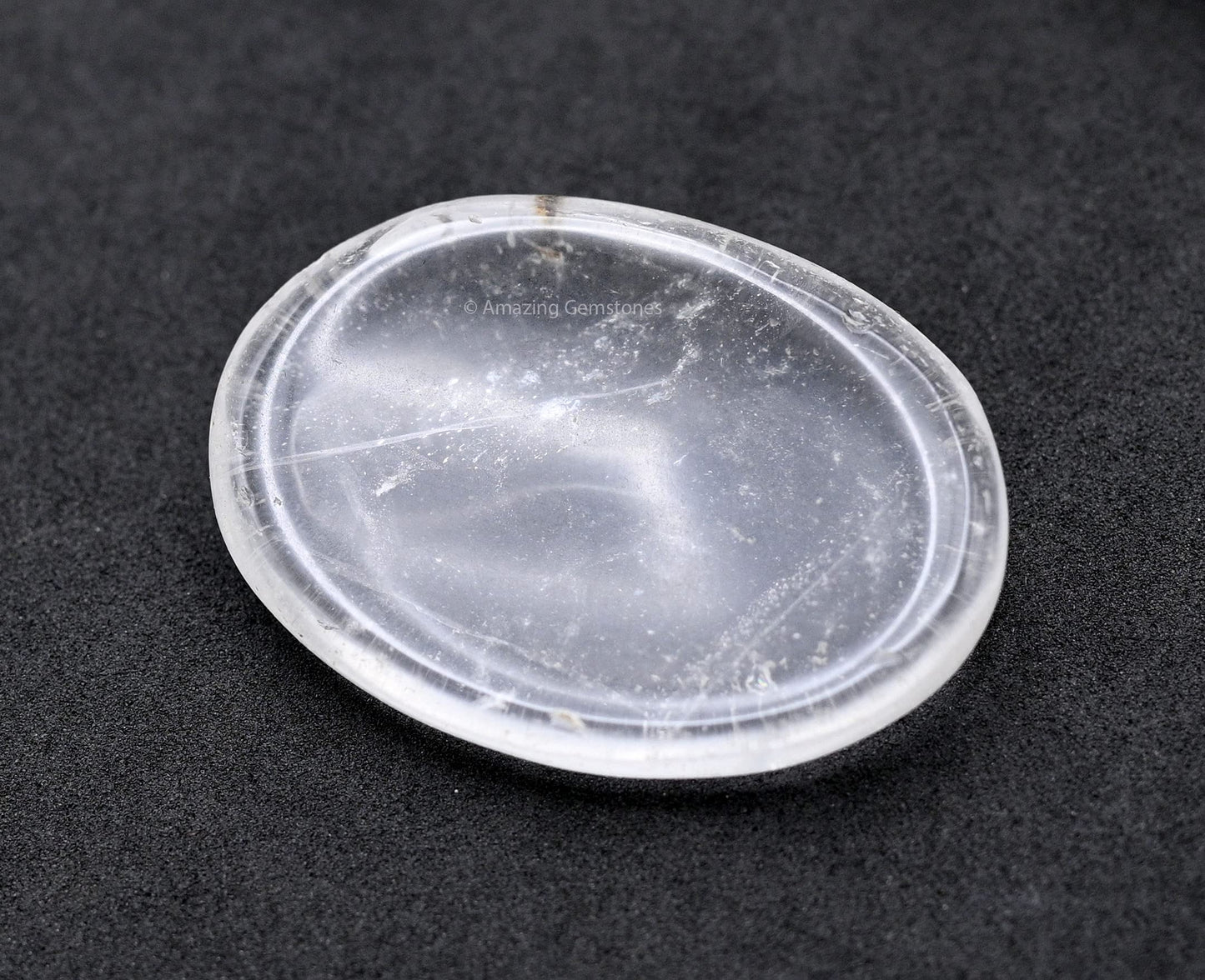 Amazing Gemstone Clear Quartz Crystal Worry Stone Crystals and Healing Stones - Worry Stones for Stress Relief Gift - Piedra Crystal Fidget for Meditation - Unique Stocking Stuffers and Birthday Gift