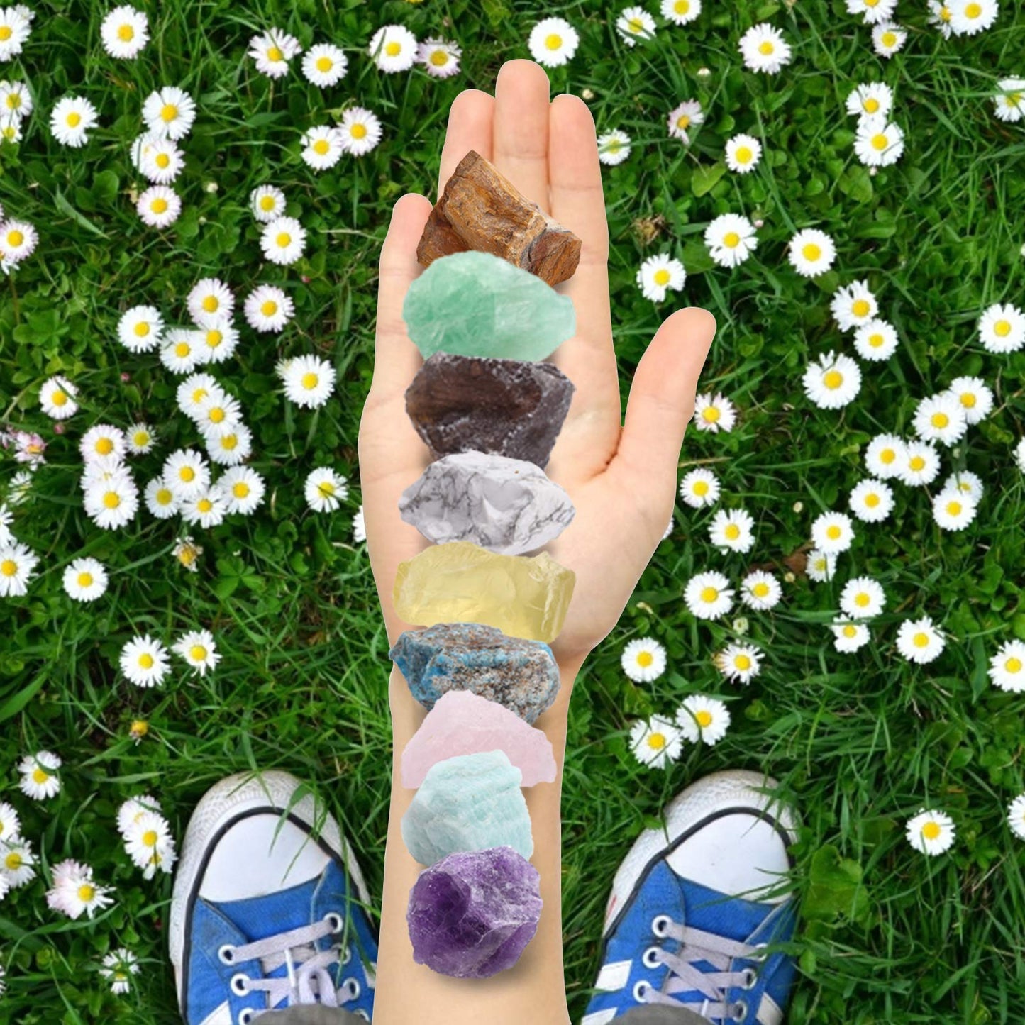 Anreign Natural Healing Crystals kit and Healing Stones-Chakra Crystals(14 pcs)