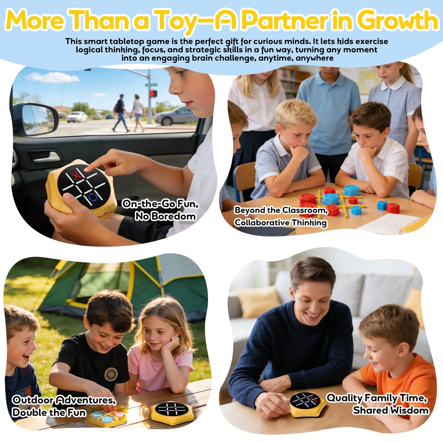Tic Tac Toe Handheld Game Bolt : VORQXIN Digital Electronic Brain Teaser - 5 in1 Portable Mini Console Mute Function Travel Games for Car Ride,Unique Gift for Boys Girls and Adults