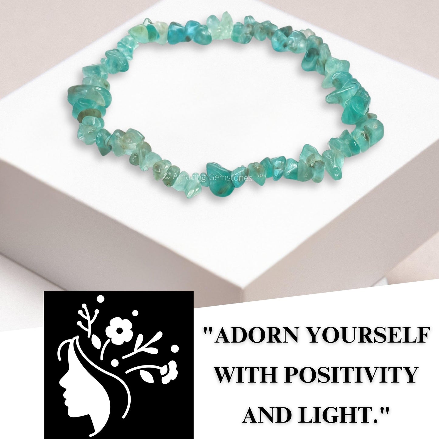 Amazing Gemstone Chips Bracelet (Apatite)