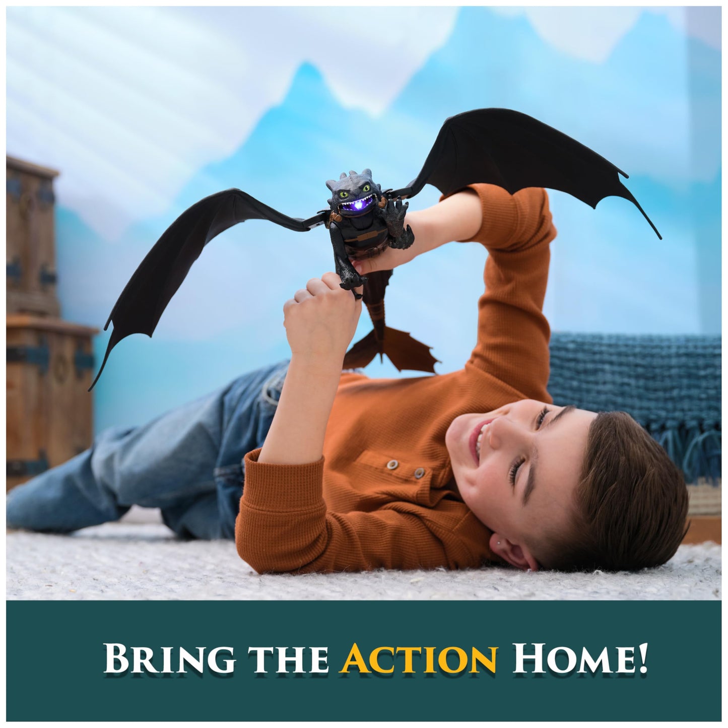 DreamWorks Dragons, How to Train Your Dragon, Ultimate Plasma Blast Toothless, 25” Wings with Lights & Sounds Action Figure, Kids Toys for Boys Ages 4 and up