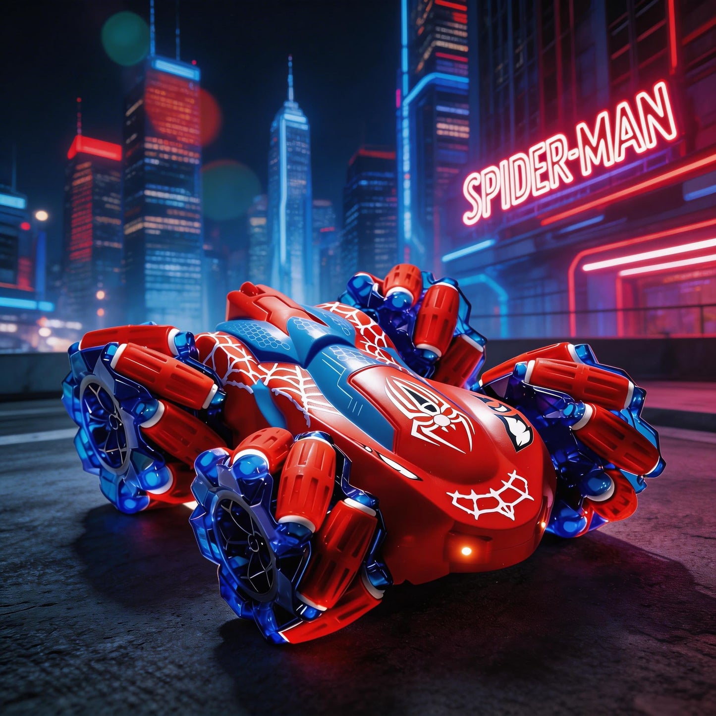 JOGSTEP Spider RC Stunt Car for Kids, 2.4GHz Double-Sided 360° Rotating 4WD Remote Control Car with LED Headlights, Rechargeable Off-Road Spider Toy Gift for Boys Ages 4–6 5–7 8–13