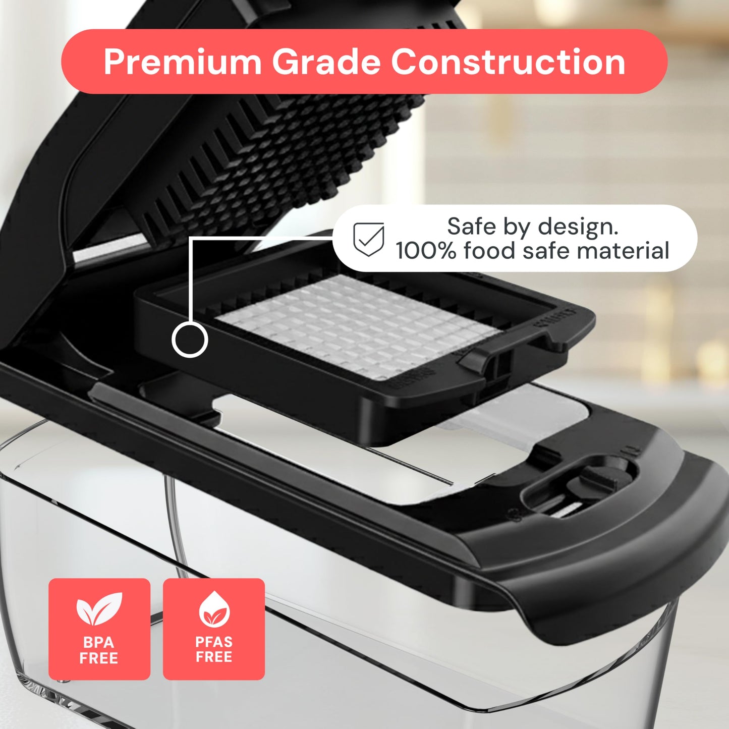 Fullstar The Original Pro Chopper - Vegetable Chopper and Spiralizer, Food Chopper with Container, Fruit Slicer, Kitchen Gadgets & Gifts, Home Essentials (4 in 1, Black)