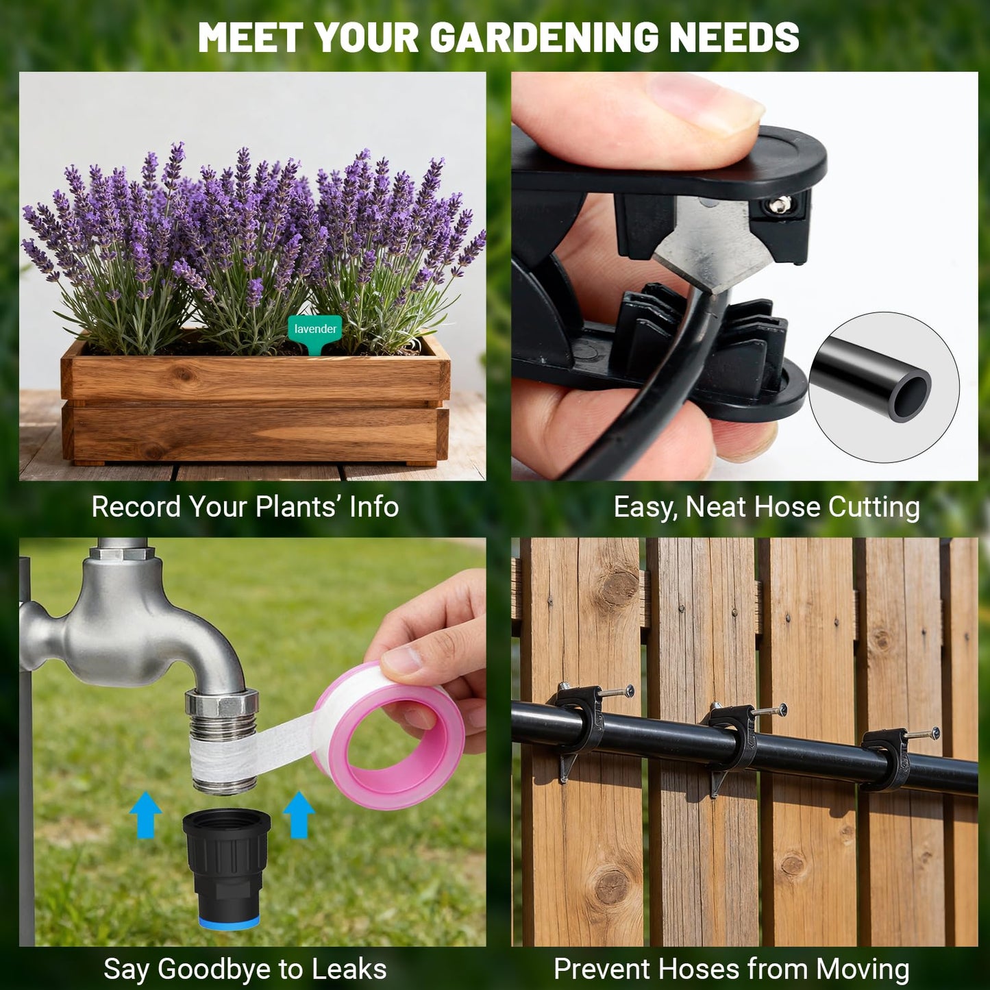 230FT Drip Irrigation Kit with Quick Connect PE Tubing, Automatic Garden Watering Sprinkler System, 2026 Upgraded Water-Saving Design with 3 Adjustable Misting Emitters, Greenhouse & Raised Bed