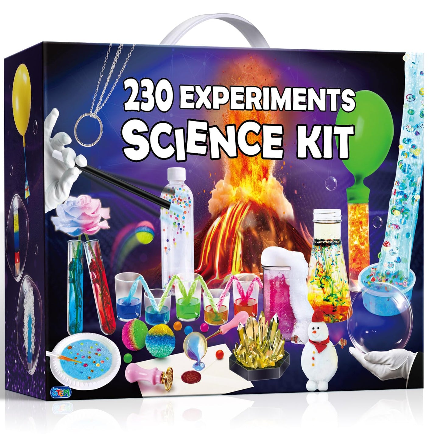 PATIFEED 230 Experiments Science Kits for Kids - S.T.E.M Toys with Magic Chemistry Set Crystal Growing Physics Slime Educational Gifts Idea for Boys Girls