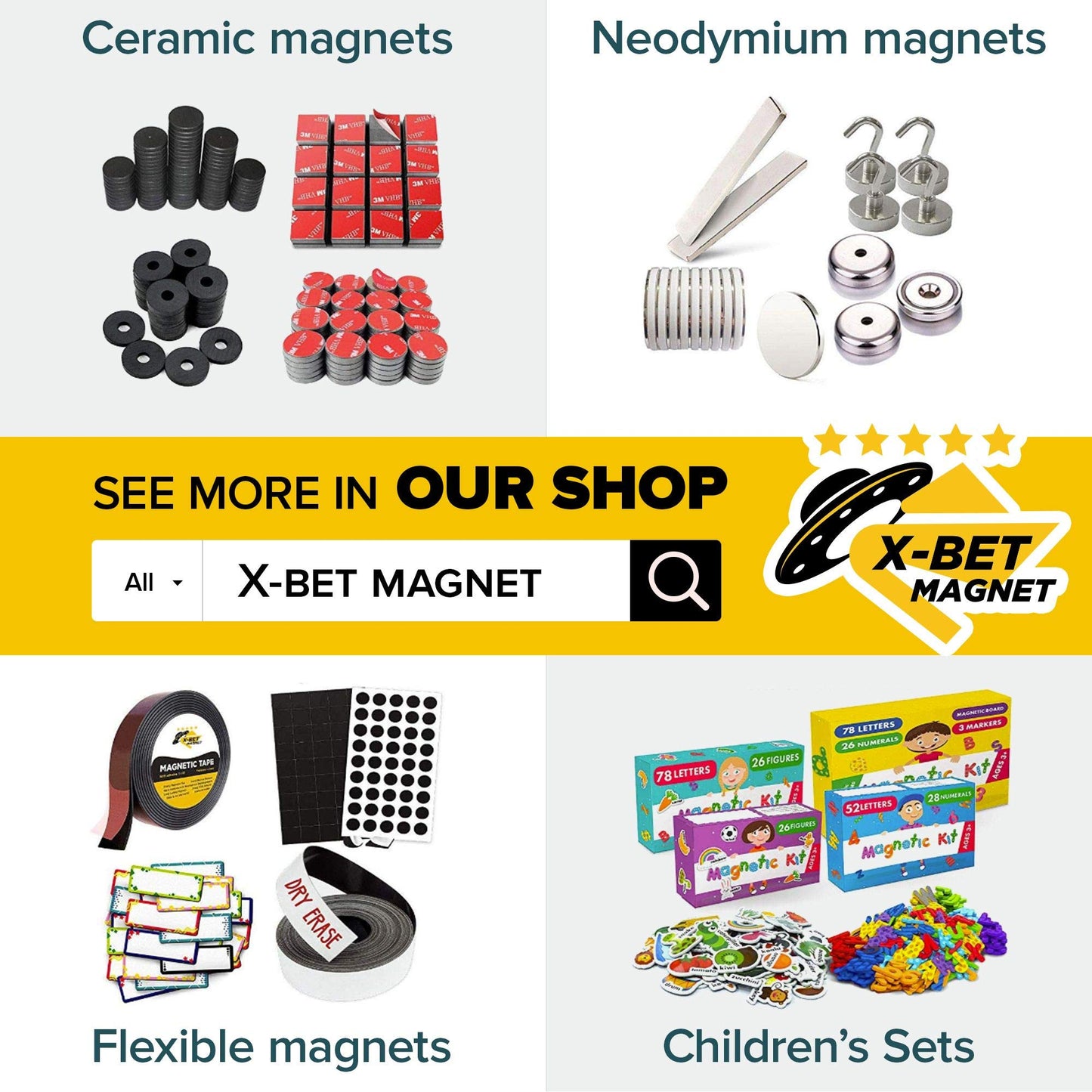 X-bet MAGNET Magnetic Strips - 1 Inch x 25 Feet Magnetic Tape Roll - Blank Write On Magnets - Sticky Labels and Stickers - Writable Flexible Magnet Sheet for Whiteboards, Refrigerator and Crafts
