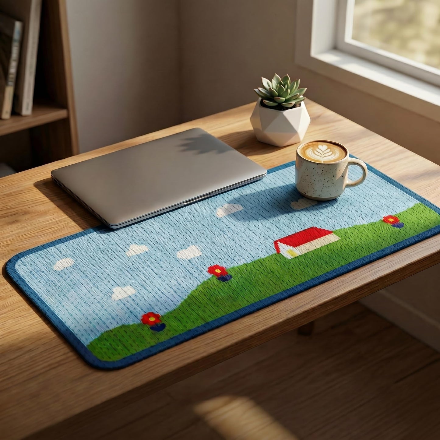 Large Desk Pad, 31.5" x 11.8" Mouse Pad, Desk Mat, Computer Laptop Desk Mat Mouse Keyboard Pad, Modern Abstract Desktop Protector, Desk Accessories, Desk Writing Makeup Mat for Office Home School