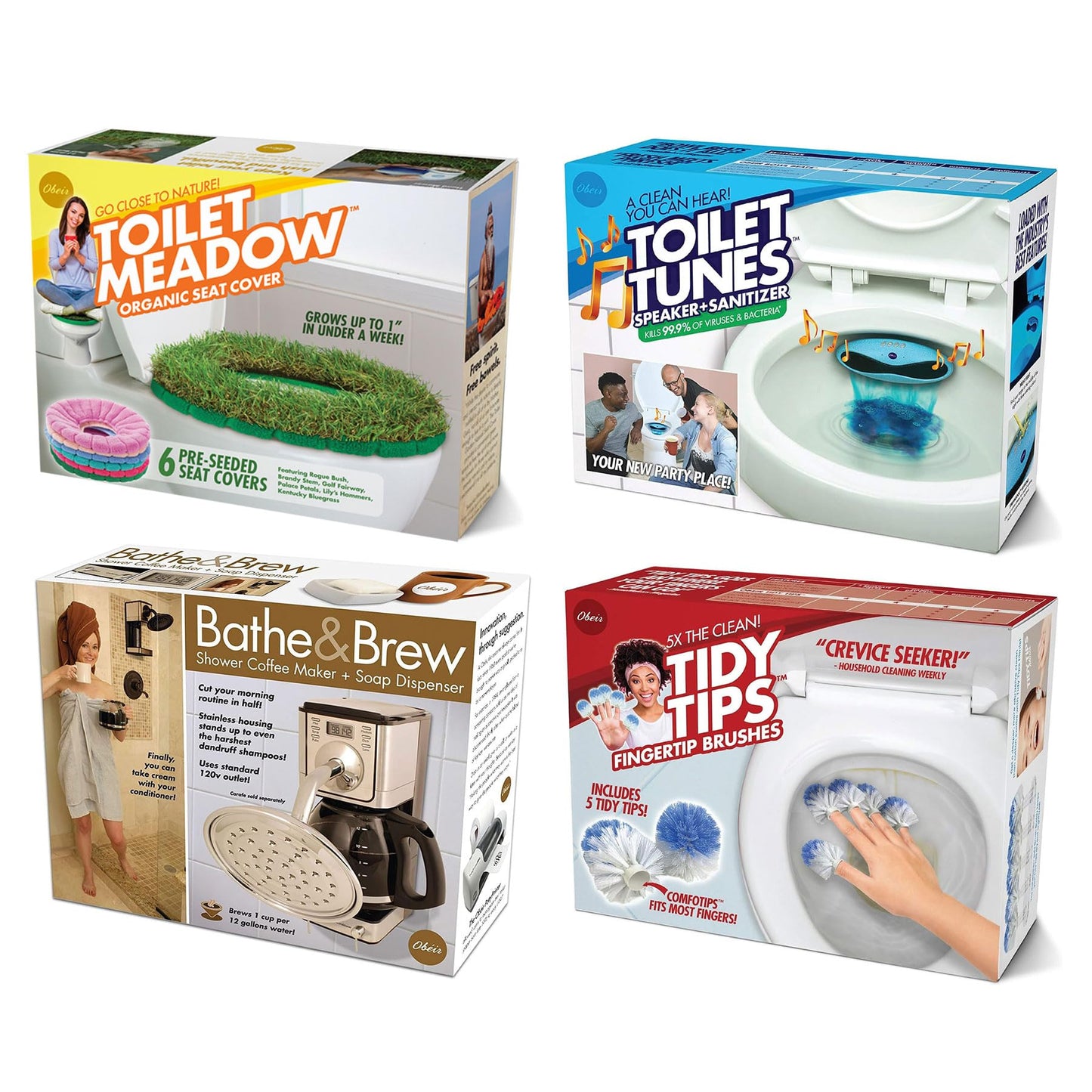 Prank Pack Prank Gift Box Bundle Set 5, 4 Unique Gift Boxes, Wrap Your Real Present in a Funny Authentic Prank-O Gag Present Box, Medium-Sized Novelty Gifting Box for Pranksters, Holiday Gifting