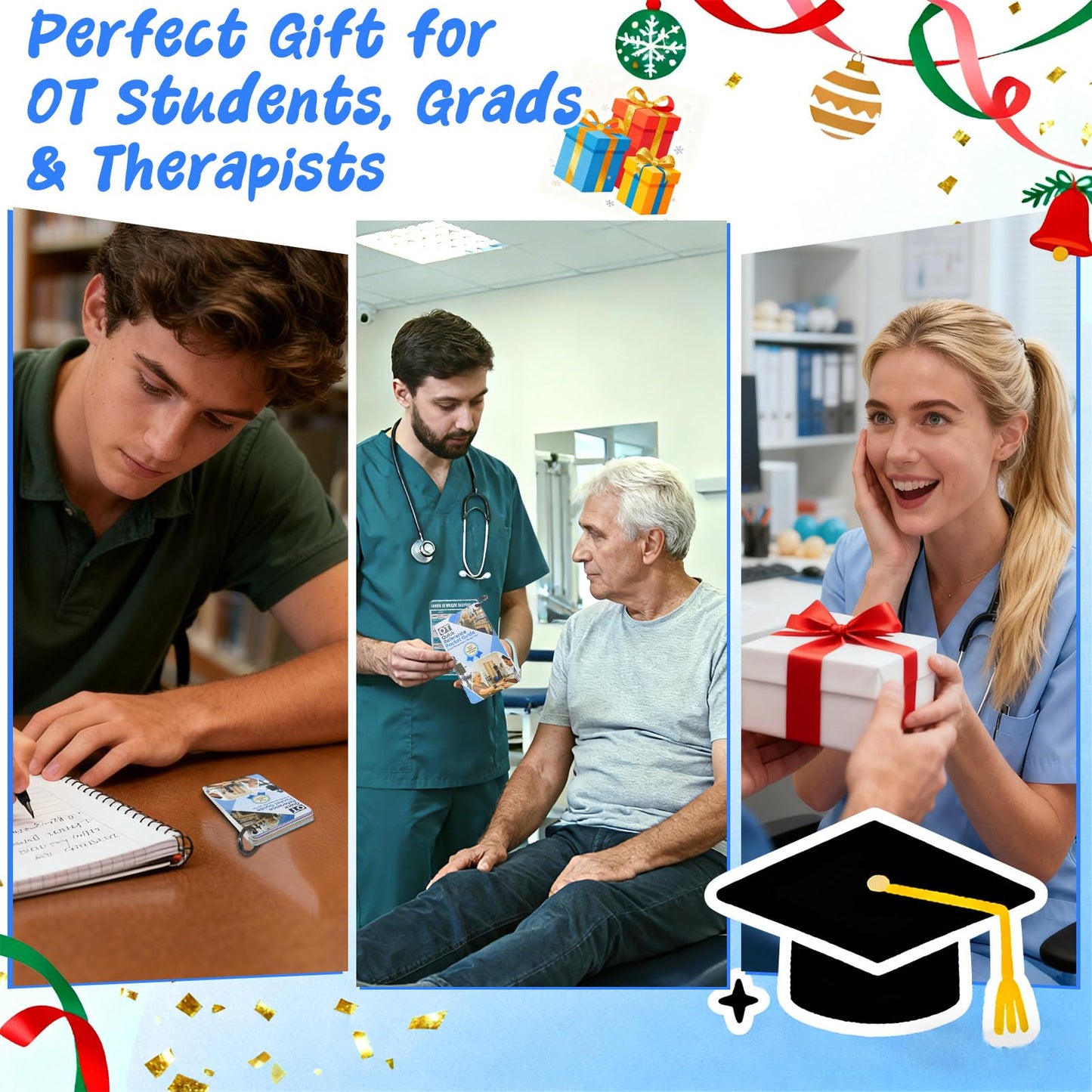 OCQOTAT Occupational Therapy Reference Set -General Adult Rehab Quick Pocket Guide, Occupational Therapy Tools Must-Have Gifts for Therapist,Students 3"×5"(32 Pages)