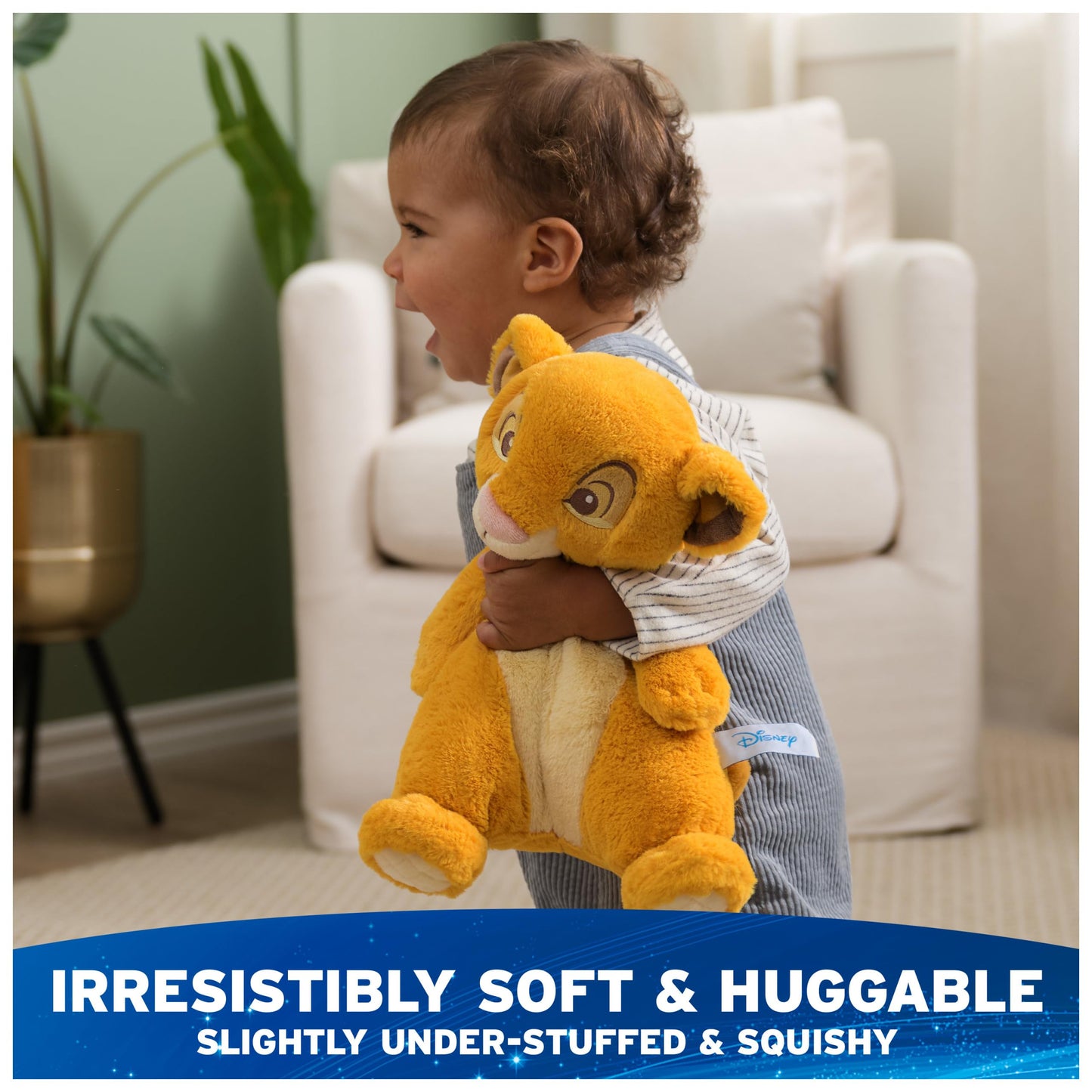 GUND Disney Official Simba Oh So Snuggly Plush, The Lion King, Lion Stuffed Animal for Babies and Infants, Yellow, 12.5”