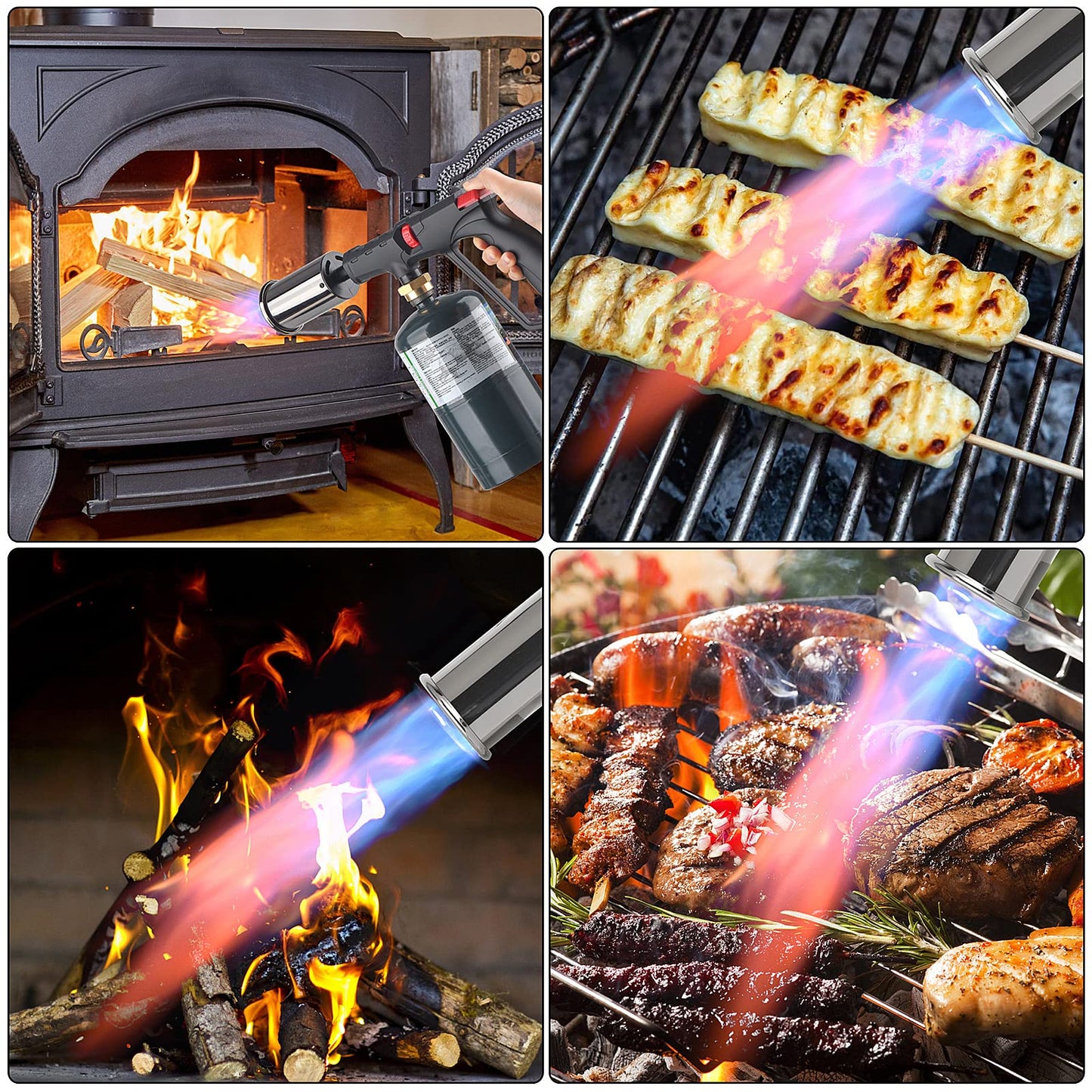 Striludo POWERFUL Grill & Cooking Propane Torch,Sear Torch Sous Vide,Culinary Kitchen Blow Torch,Campire Charcoal Starter,Adjustable Flame Thrower,Fire Gun for Steak,BBQ (Tank Not Included)