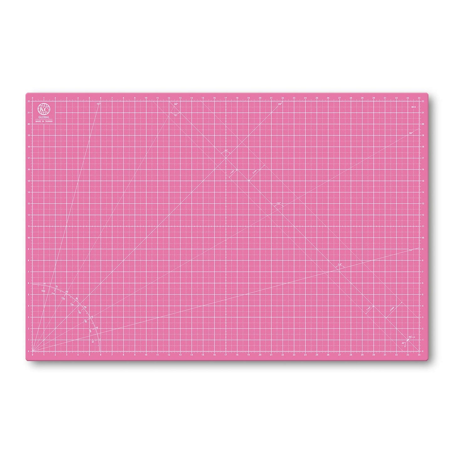 KC GLOBAL A1 (36"x24") Self-Healing Cutting Mat (Pink) - Sturdy, Reversible, Eco-Friendly, Non-Slip. Premium Desk Mat for Crafters, Quilters, and Hobbyist