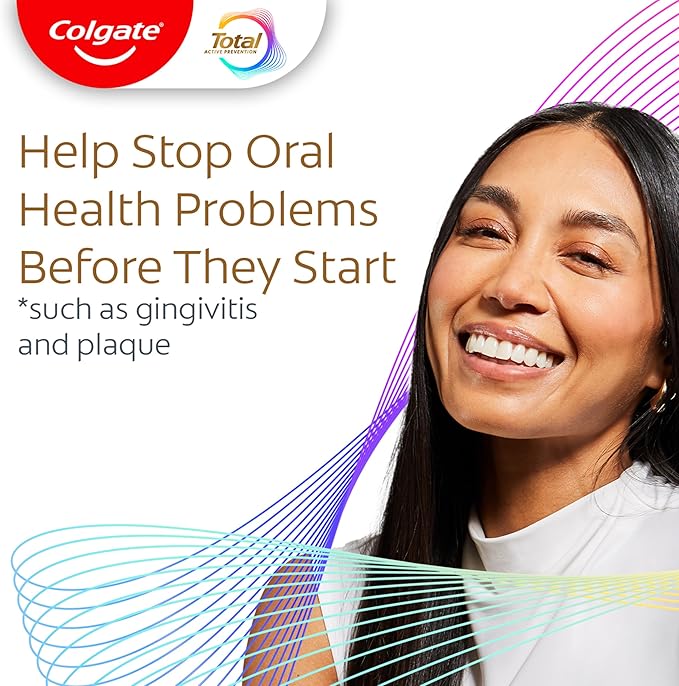 Colgate Total Alcohol Free Mouthwash, Peppermint for Bad Breath, Helps Prevent Gingivitis and Plaque, 3 Pack, 33.8 Oz Each