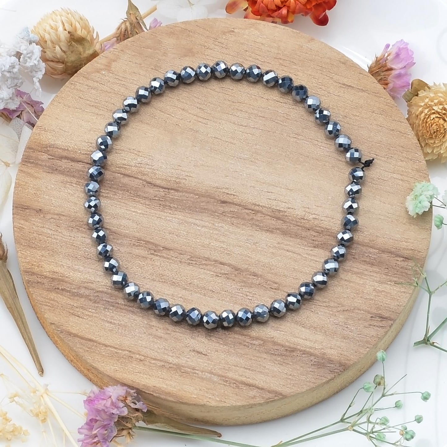 MASSIVE BEADS Natural Genuine Gemstone Beads Healing Crystal Chakra Reiki Jewelry Faceted Round Beads Bracelets (Terahertz Stone, 3mm)