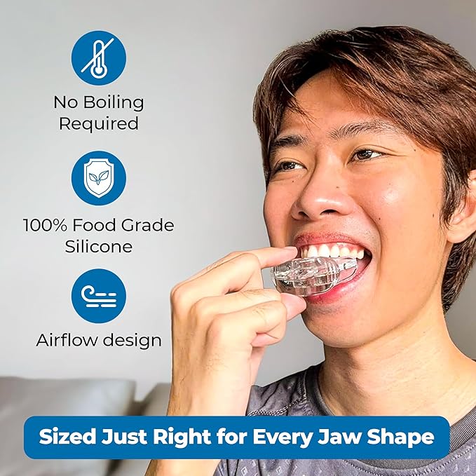 Reviv Mouth Guard for Grinding Teeth at Night | Food-Grade Silicone Night Guard | Bite Guard for Teeth Clenching Nighttime Protection During Sleep for Men and Women as Anti Jaw Clenching (Small Teens)