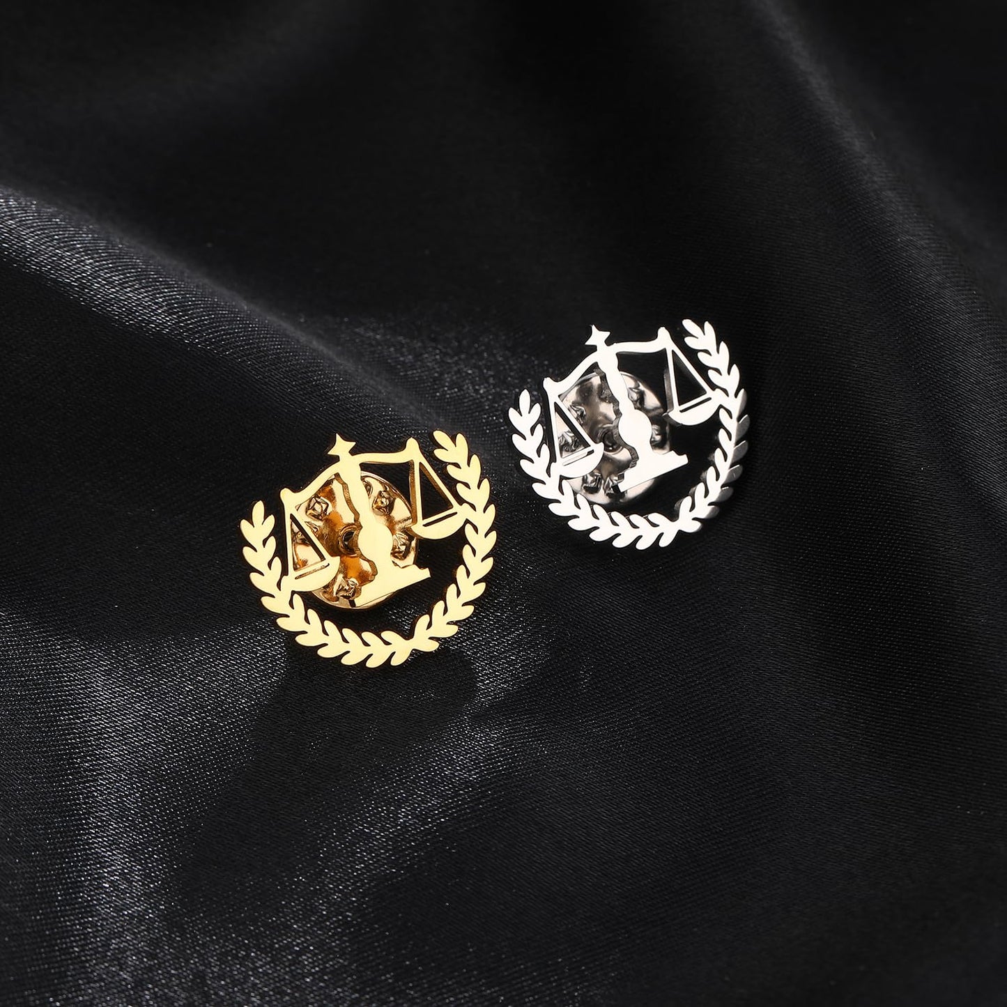 Metal Balance Badges Suit Brooch Libra Scales Brooches For Men (gold 1)